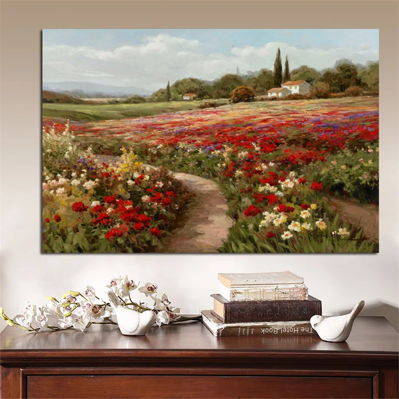 

Wall Art Canvas Painting Room Decoration Lavender Landscape Monet Lotus Poppy Fields Posters and Prints for Room Decoration