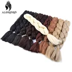 24 дюйма Джамбо косички удлинители синтетические плетеные волосы афро Омбре цвет канекалона волосы для плетения оптом Alororo