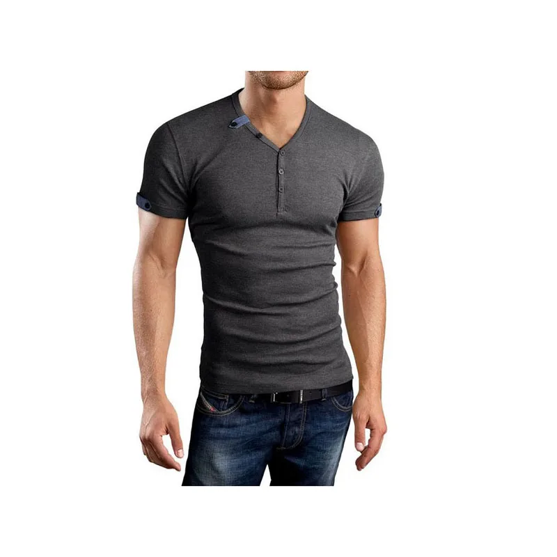 2017 экспорт продаж футболка с коротким рукавом воротник манжеты Уникальный