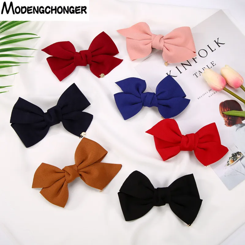 Модные головные уборы для девочек ленточные зажимы волос с бантом женщин заколки