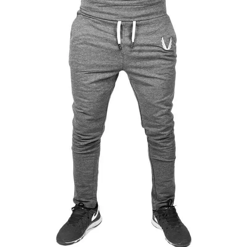 

2019 Mens Long Casual Sport Pants Gym Slim Fit Trousers Pencil Jogger Sweatpants Bodybuilding Joggers Workout Trousers