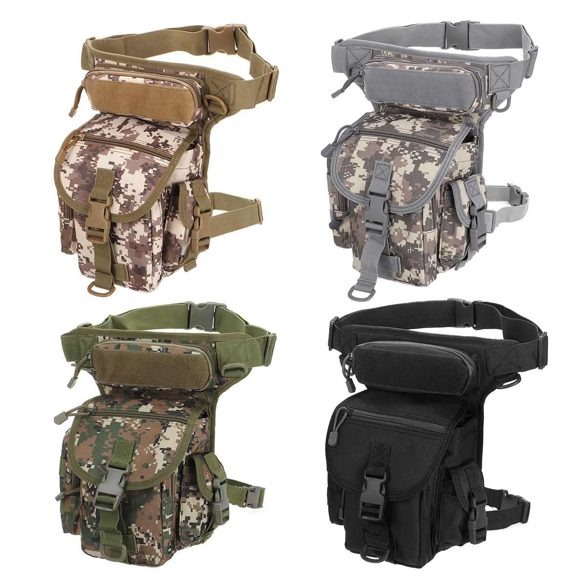 

Men's Military Waterproof Drop Leg Bag Panel Utility Waist Belt Pouch Pack Shoulder Bags Oxford Fanny Packs Men Belt Hip Bum Bag