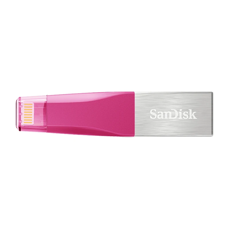 Розовый SanDisk X40N USB 3,0 OTG флеш-накопитель 128 Гб 64 ГБ 32 ГБ 16 ГБ флеш-накопитель Флешка карта памяти флеш-накопитель для ПК/Iphone 2в1 - Цвет: Розовый