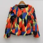 Куртка женская короткая из искусственного меха, Элегантная короткая модная шуба разных цветов, большие размеры 9Xl, J3218