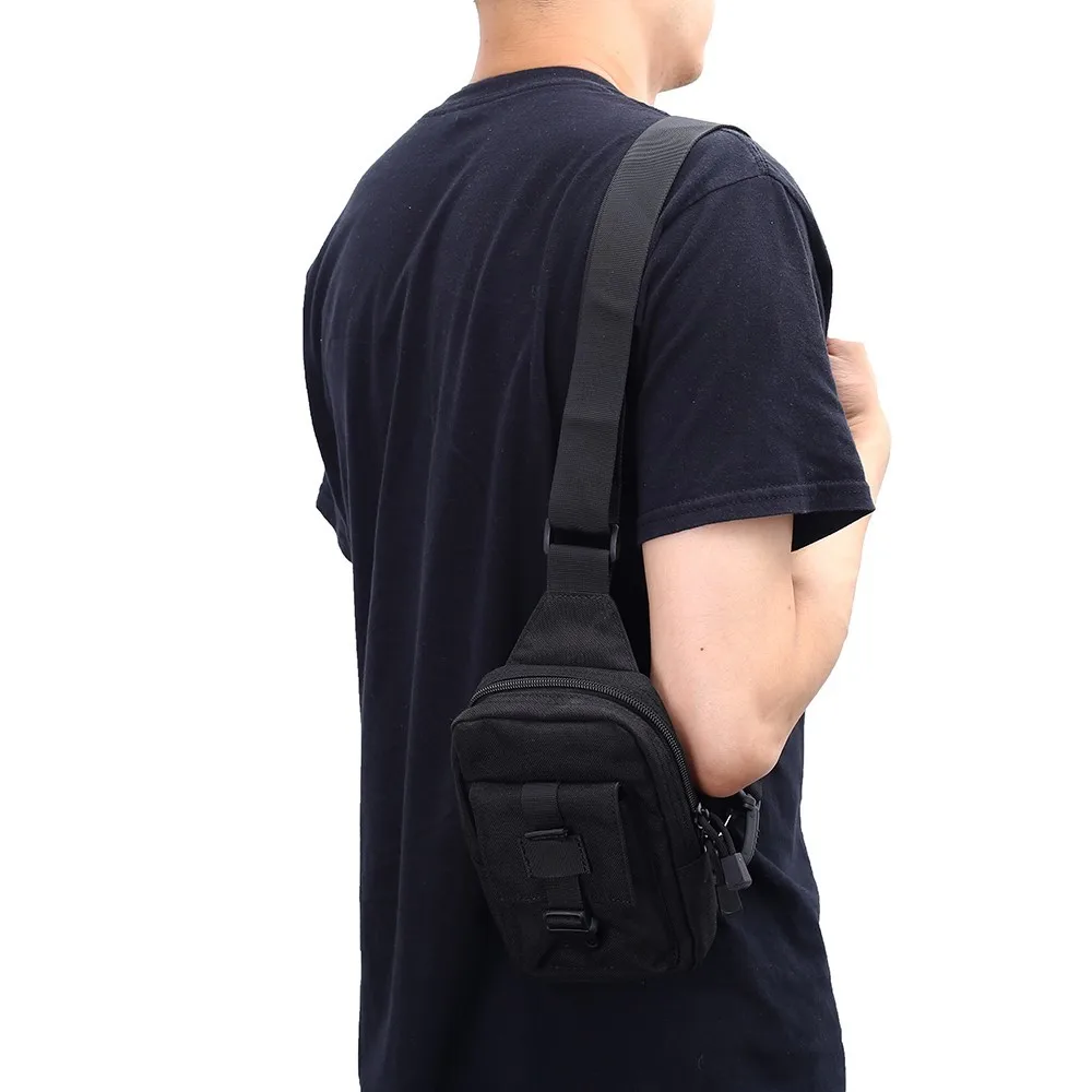 Уличная маленькая нагрудная сумка 1000D для телефона тактическая на плечо