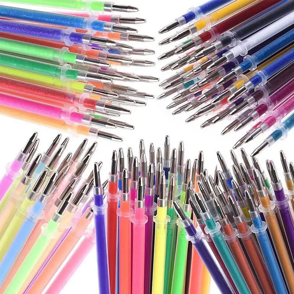 

Mark Gel Pen Office School Stationery Supplies 12PCS Colorful Pen Refills Fluorescent Glitter Pen Replacement Refill