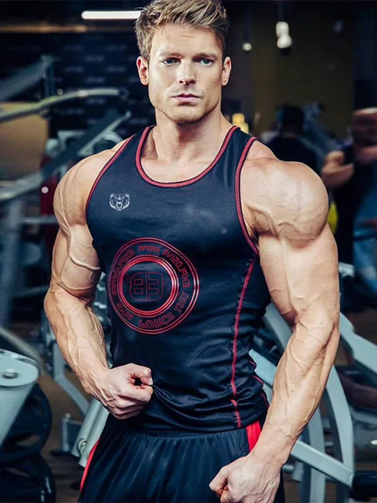 Майка Мужская Спортивная для бега бодибилдинга без рукавов|Майки| |