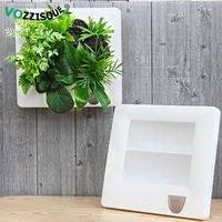 hanging plastic flower pots decorative wall hanging plant pot frame square self watering planter air plant holder 2020