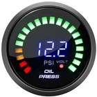 Измеритель давления масла, 2 дюйма, 52 мм, цифровой, задымленный, 20 светодиодный на квадратный дюйм, манометр с датчиком 18 NPT, автомобильный измеритель давления, датчик давления, ионный тестер