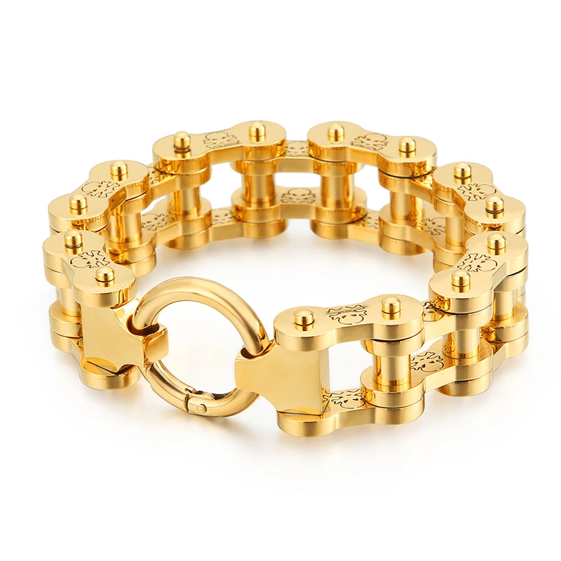 Высококачественная модная мужская черная Золотая цепь для двигателя велосипеда