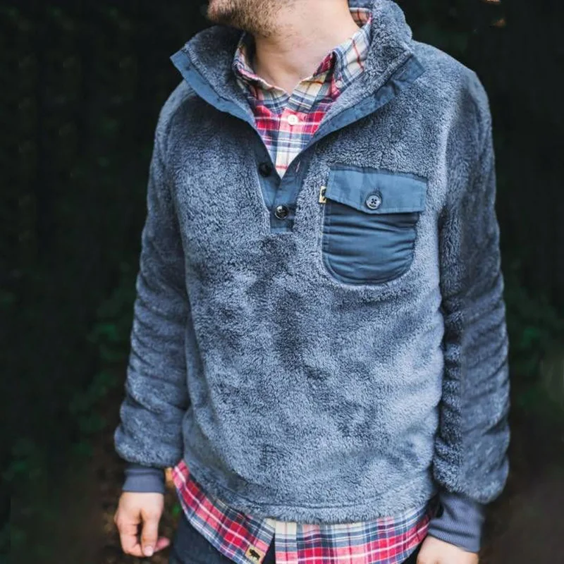 Мужская замшевая толстовка с круглым вырезом на осень/зиму | одежда
