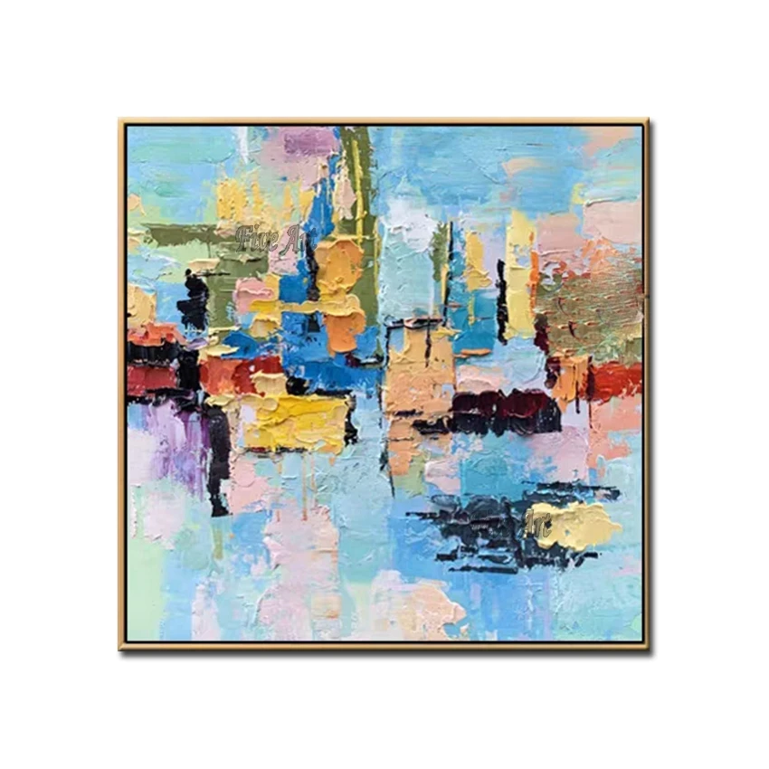 

Modern Living Room Decor Texture Oil Painting Handmade Wall Decoration Piece Canvas Wall Art Free Shipping Import Home Good