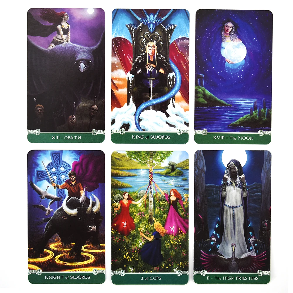 

Universal Celtic Tarot 78 Cards Deck Floreana Nativo Game with e Guidebook Board Divination Reading Love Moon Near me Beginners