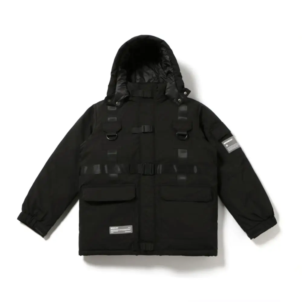 Куртка синтепон с отражающими элементами разгрузкой страпы techwear streetstyle darkwear
