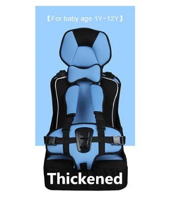 Thickened Blue Защитный коврик для маленьких мальчиков и девочек от 6 месяцев до 12 лет, детские защитные стулья, подушка сиденья с поясом, Портативные подушки для путешествий - Цвет: Thickened Blue