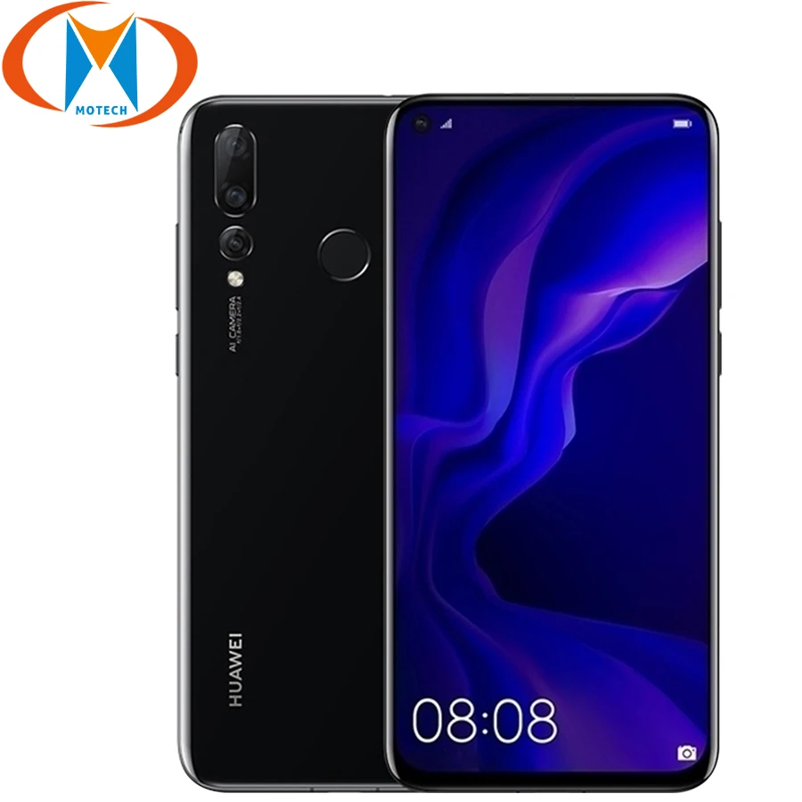 Мобильный телефон huawei Nova 4 8 ГБ 128 4G VCE L22 6 дюймов Android 9 0 тройной задний 20 МП сканер