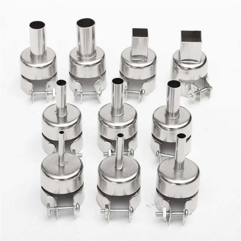 

10Pcs 3/4/5/6/7/8/10/12mm Heat Gun Nozzles Heat Air Guns Nozzle For 850 Hot Air Soldering Station Nozzles