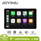 Автомобильный мультимедийный плеер Joying, универсальная стерео-система на Android 10, с экраном 8 дюймов, Bluetooth, DVR, OBD2, с камерой заднего вида, типоразмер 2 din