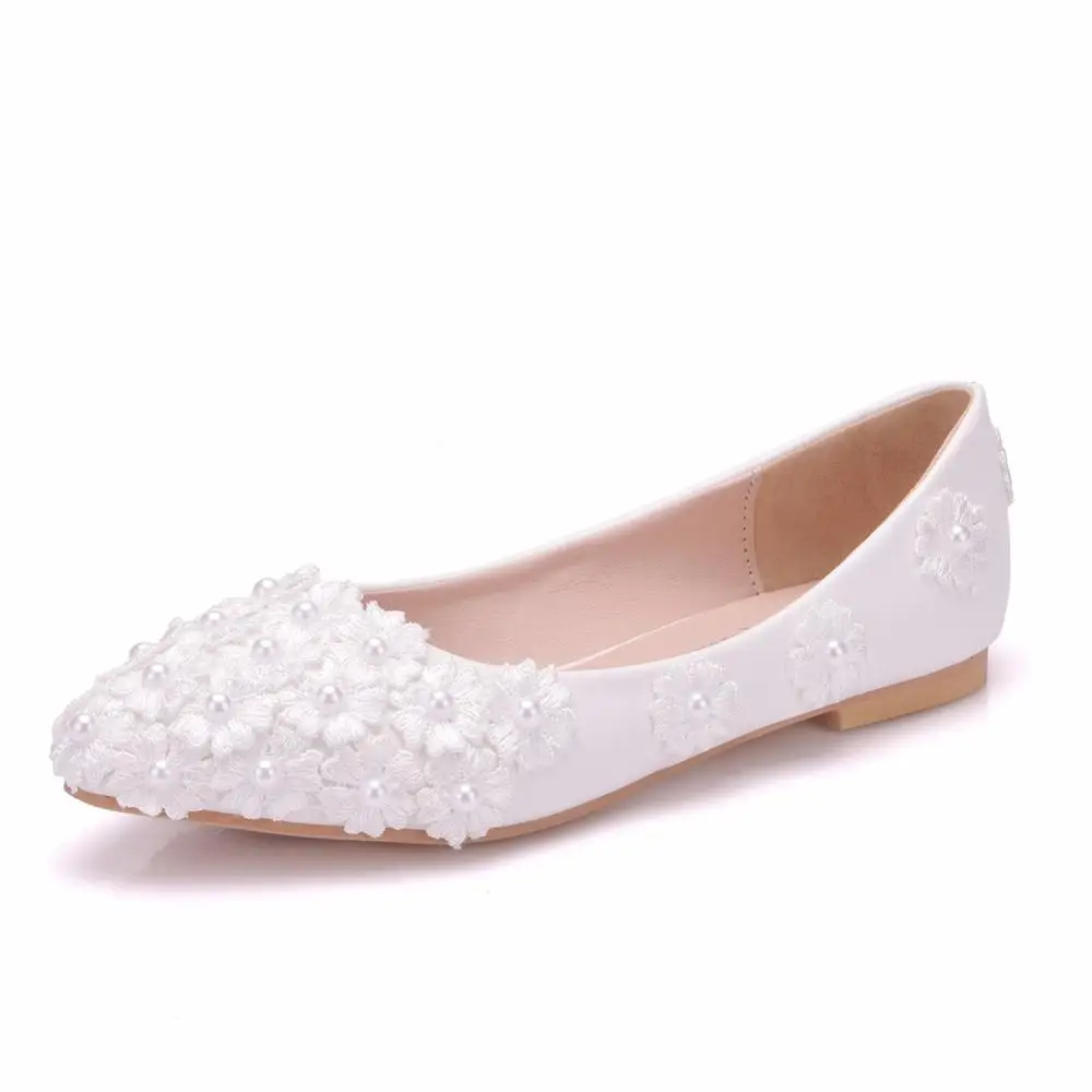 

Flower Pointed Casual Single Shoes 2019 Autumn New Elegant Womens Shoes Shallow Mouth Wedding Shoes Fashion Comfort Flat Shoes
