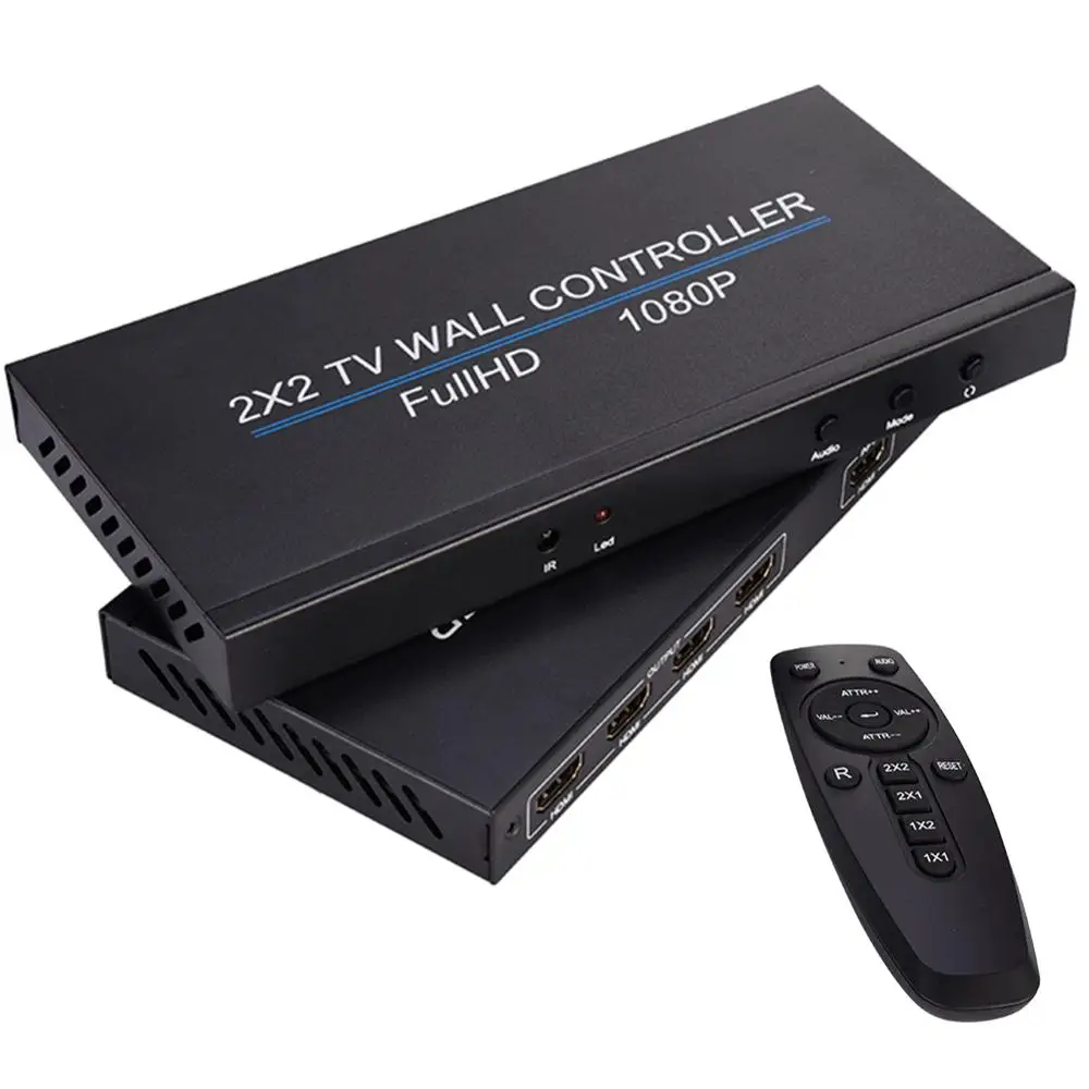Видеоконтроллер настенный Full HD 1080P 2X2 1 HDMI-совместимый вход 4 выхода 2X1/3X1/4X1/1X2/1X3/1X4