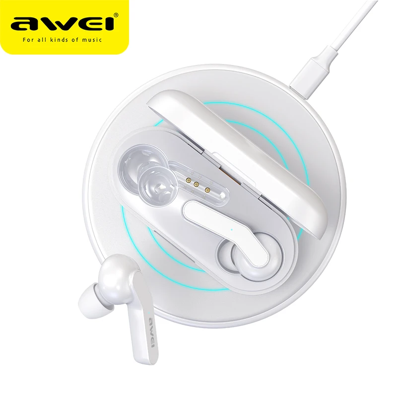 

Awei T10C TWS V5.0 Touch Control Mini Wireless Bluetooth Earbuds HD Stereo Sound Noise Cancelling Wireless Charging For Gaming