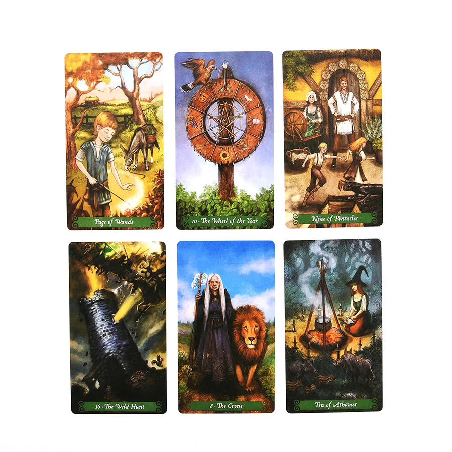 

The Green Witch Tarot 78 Cards Deck Green Witchcraft Series 8 Cards MOURA ESOTERIC LLEWELLYN Stock Aeclectic Crisp Divination