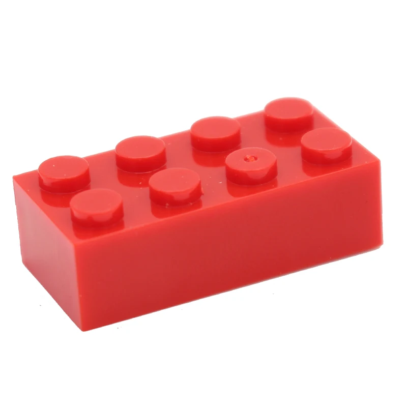 Moc креативный Кирпич 2x4 3001 основы, Обучающие Классические строительные блоки, объемные наборы, совместимые сборные частицы, игрушки для детей - Цвет: red