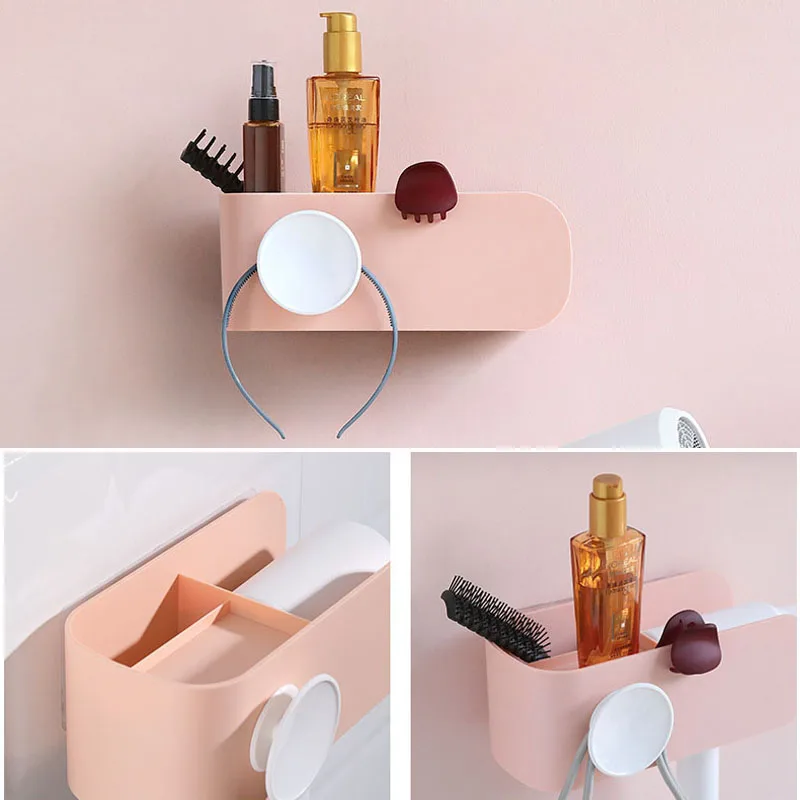 Многофункциональный настенный держатель для фена полка подставка фен вешалка