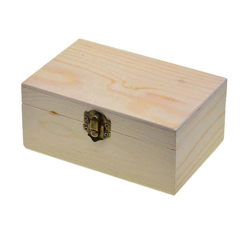 

Small Trinket Jewelry Storage Box Handmade Retro Wooden Treasure Case Organizers