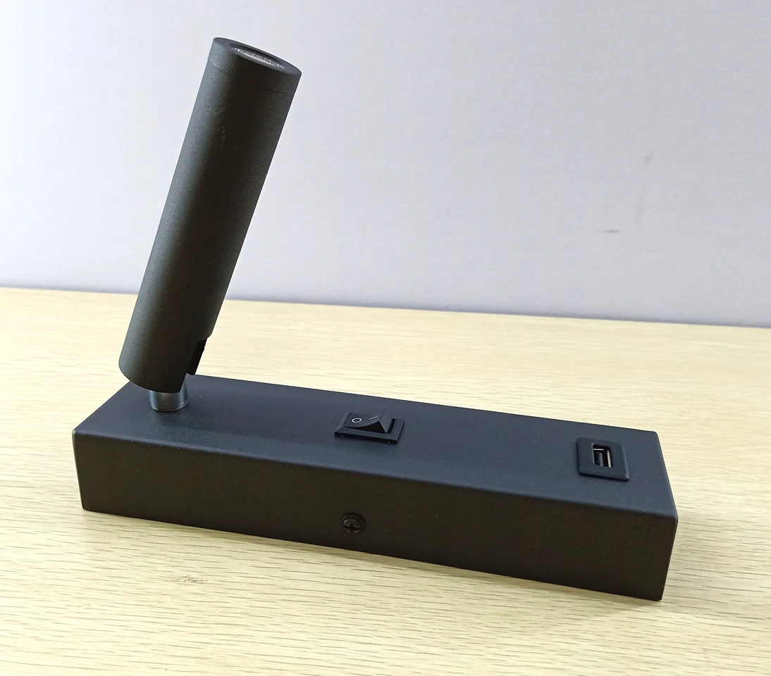 Apextech светодиодный настенный светильник прикроватный USB зарядное устройство лампа для чтения современный стиль с выключателем для спальни отеля