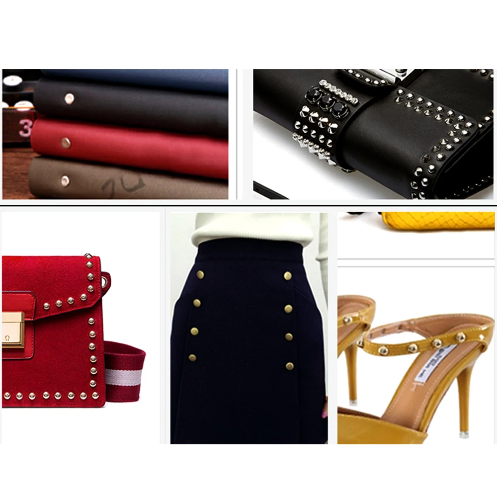 480 наборов с двойными заклепками трубчатые кожаные заклепки винтовые кнопки