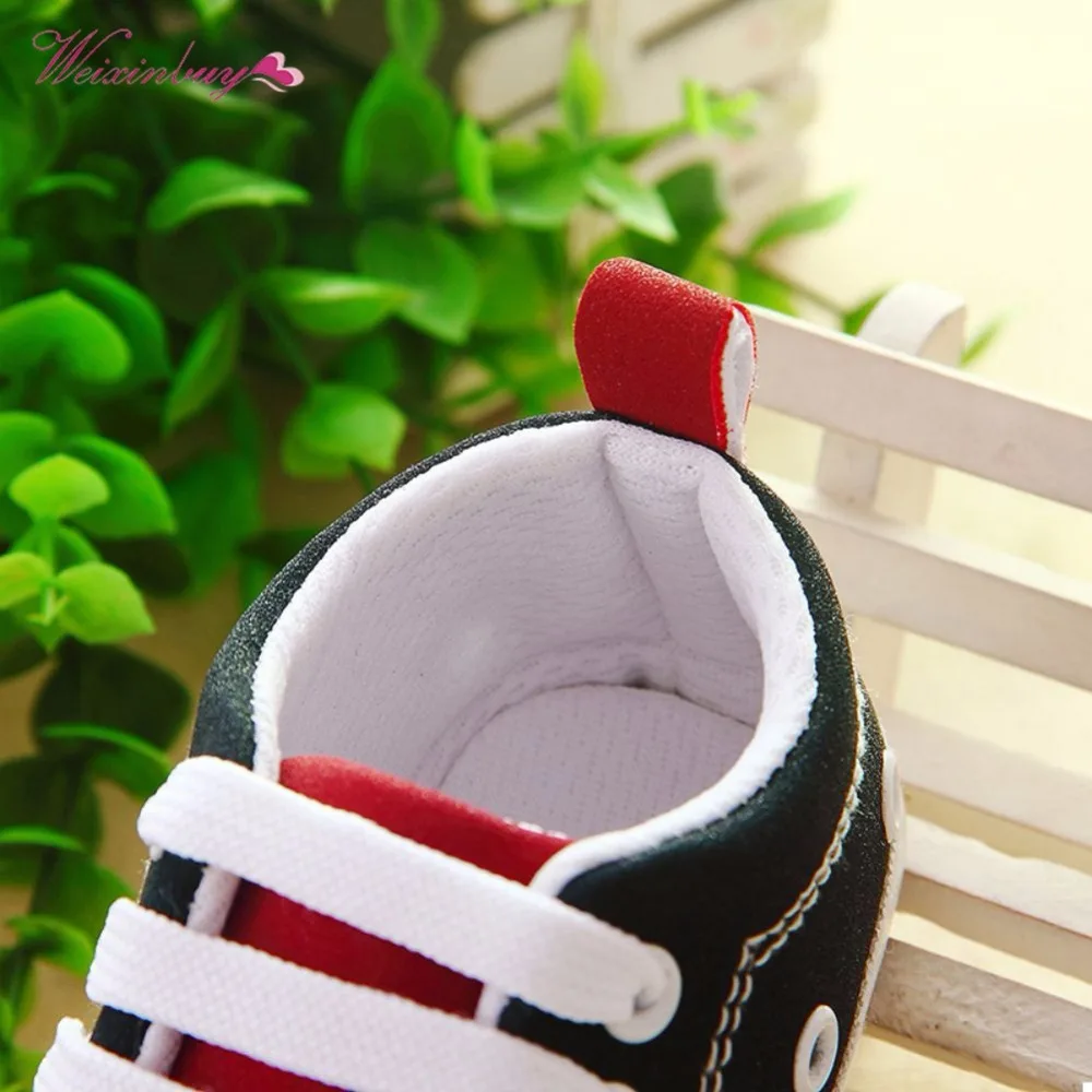 

WEIXINBUY Lovely Baby Sneakers Newborn Baby Crib Shoes Girls Toddler Laces Soft Sole Shoes