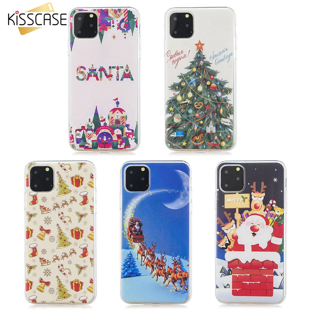 Чехол KISS мягкий ТПУ чехол для телефона с рождественским рисунком huawei P20 Pro mate 20 10