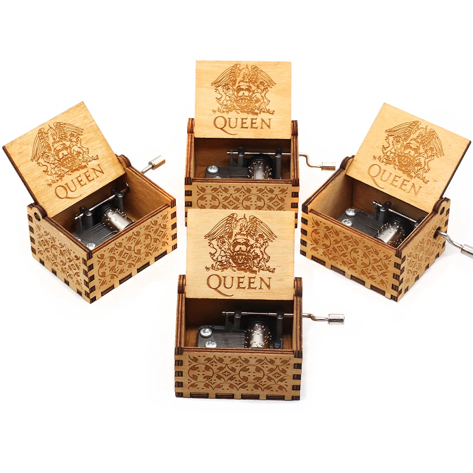 Деревянная музыкальная шкатулка для королевы ручная вырубка Джек воробей остров