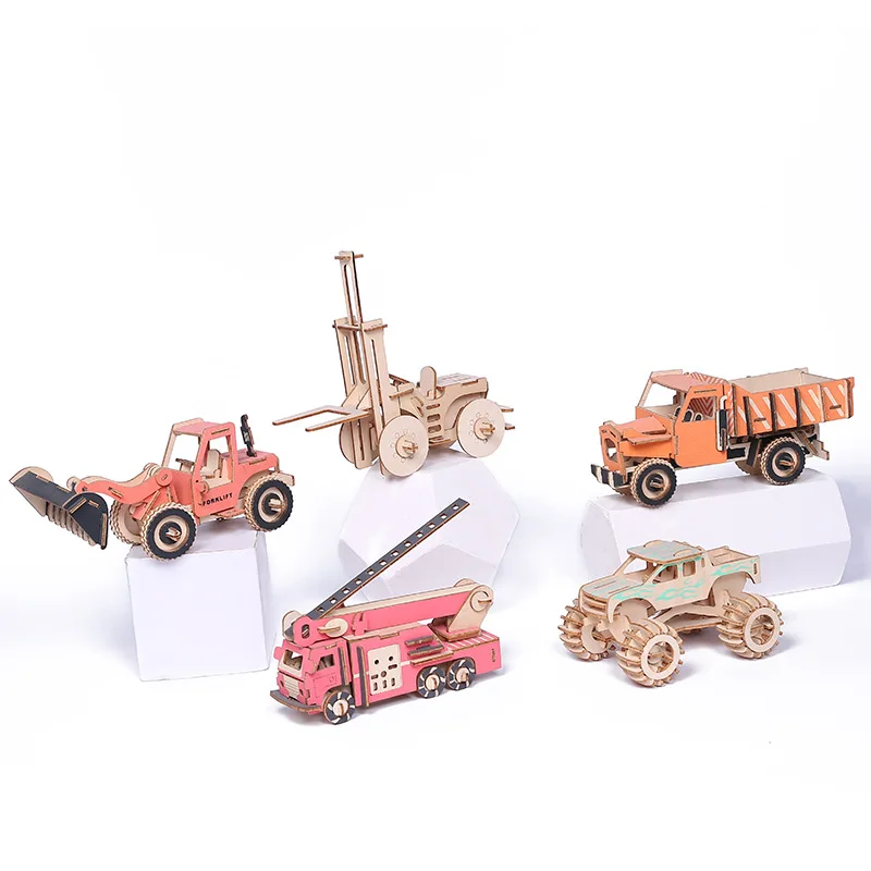 WYTNB Children's 3D Three-dimensional Puzzle Wooden Airplane Car Handmade DIY Dollhouse Model Boys and Girls Toys | Игрушки и хобби