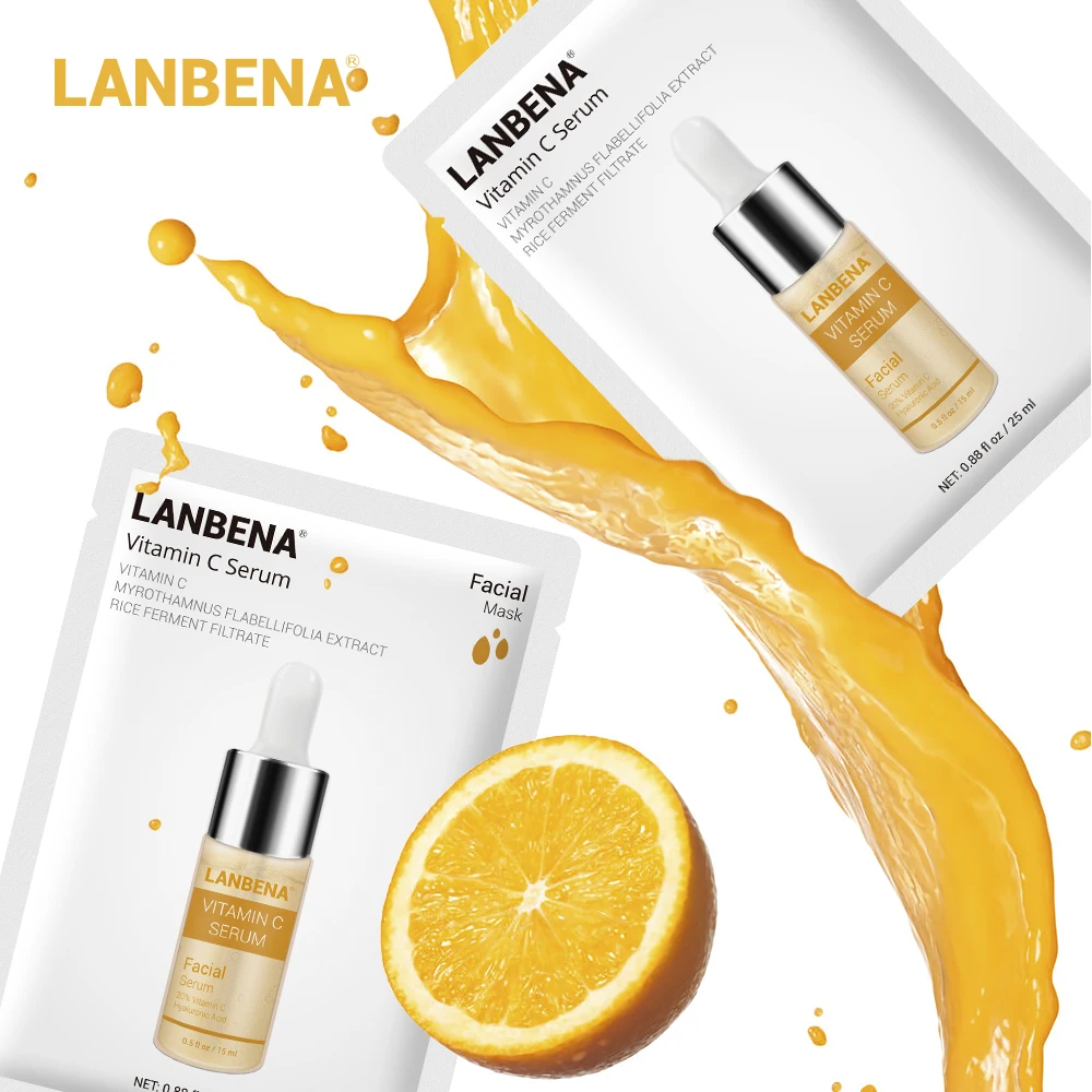 LANBENA Vitamina C маска для лица Отбеливающая увлажняющая ухода за кожей сывороточная