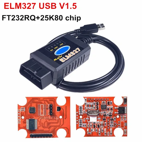 ELM327 USB V1.5 модифицированный сканер для Frd Forsc-an ELMco-nfig CH340/FT232 + 25K80 чип HS-CAN / MS-CAN считыватель кодов