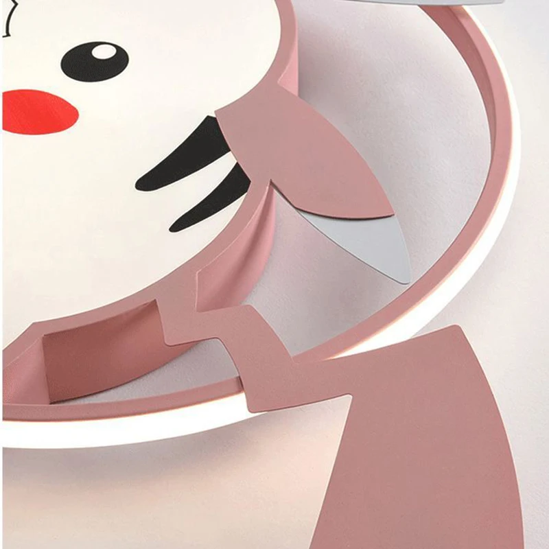 $32.79 Homhi Children's Room Dimmable Smart Led Ceiling Light Pikachu Baby Decoration Cute Bedroom Lamp Pokémon Remote Control HXD-071