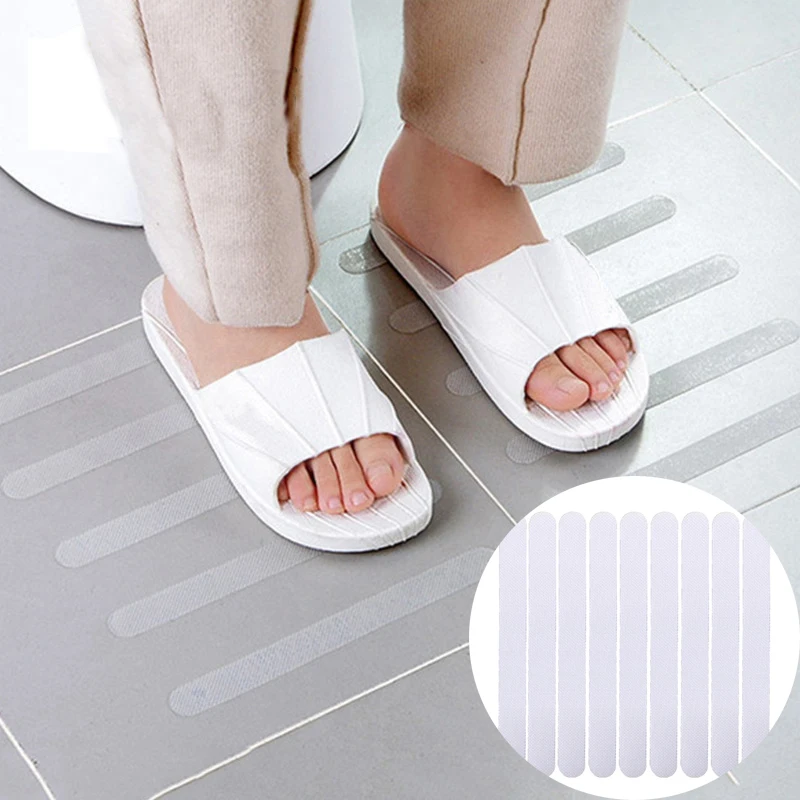 

12pcs PEVA Rubber Bathroom Non-slip Sticker Stair Steps Bathtub Anti-slip Transparent with Bathroom Shower Anti-slip Strip