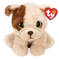 15 cm ty beanie big eyes brown houghie tan pug baby plush toy stuffed dog doll accompany sleeping children birthday gift