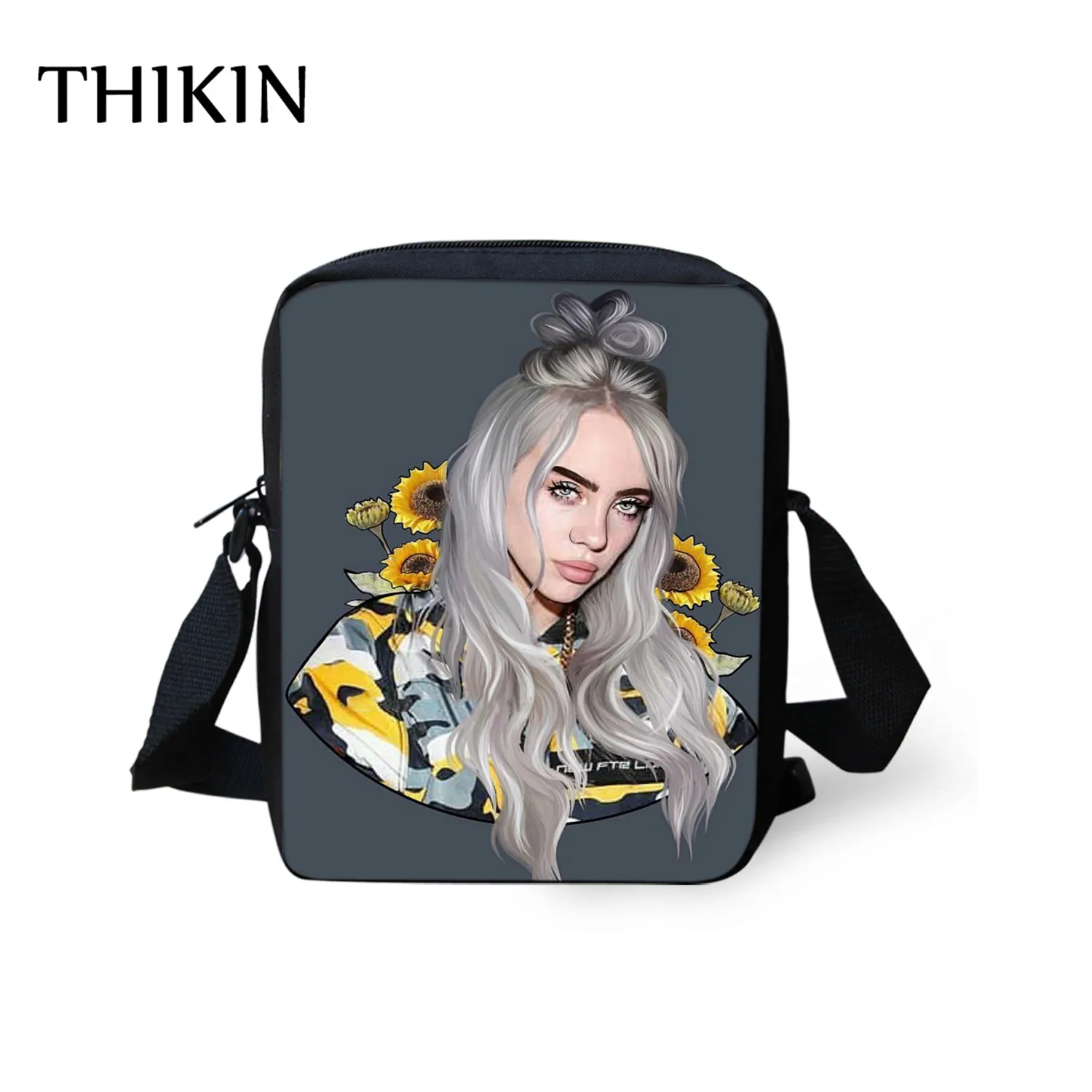 Женский рюкзак THIKIN Rapper Billie Eilish для девочек-подростков, школьная сумка в стиле хип-хоп для женщин, вместительная сумка для путешествий, Студенческая сумка Mochila - Цвет: E