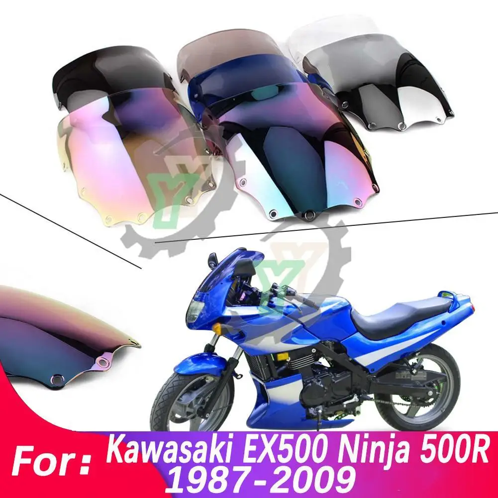 EX-500/EX 500R GPZ 500 Motorcycle Windshield Windscree Wind Deflector For Kawasaki Ninja EX500/EX500R/GPZ500 1987-2007 2008 2009