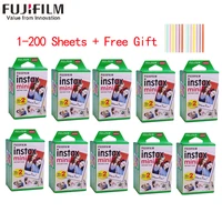 10 200 sheets fujifilm instax mini 11 9 film white edge 3 inch wide film for instant camera mini 8 7s 25 50s 90 photo paper