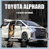 124 toyota alphard mpv car model die cast alloy boys toys cars diecasts toy supercar collectibles kids toys car free shipping
