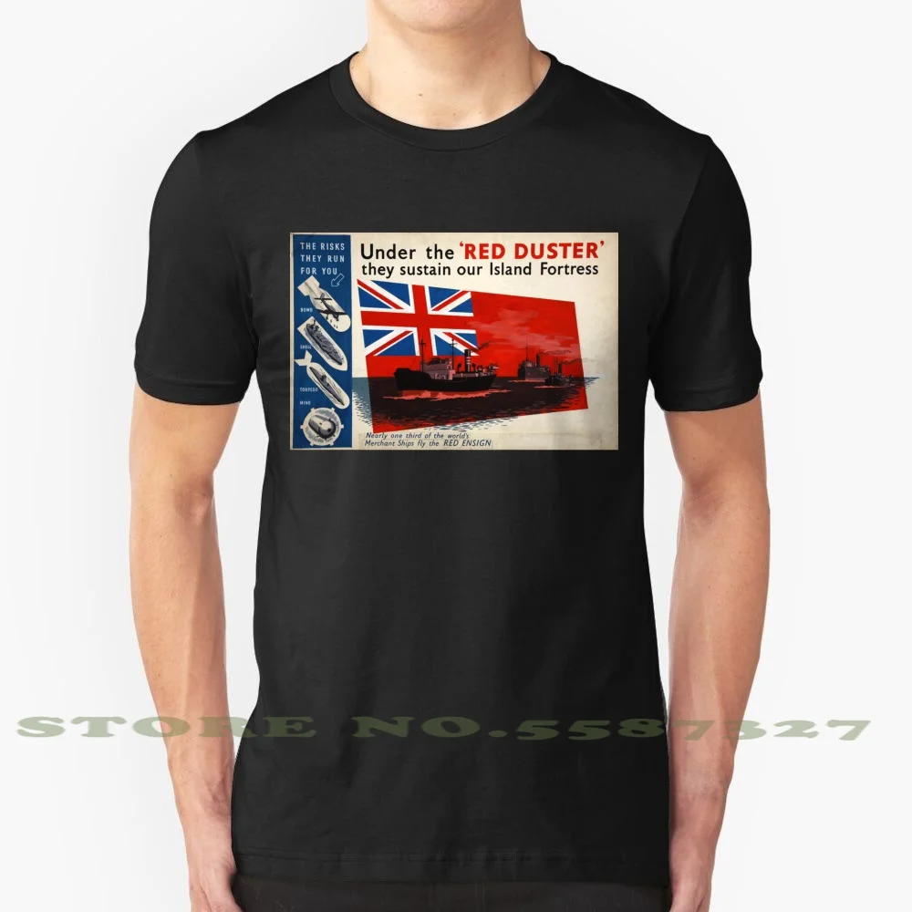 Военный плакат красный пыльник Red Ensign Uk Gb Королевский торговый флот времен Второй