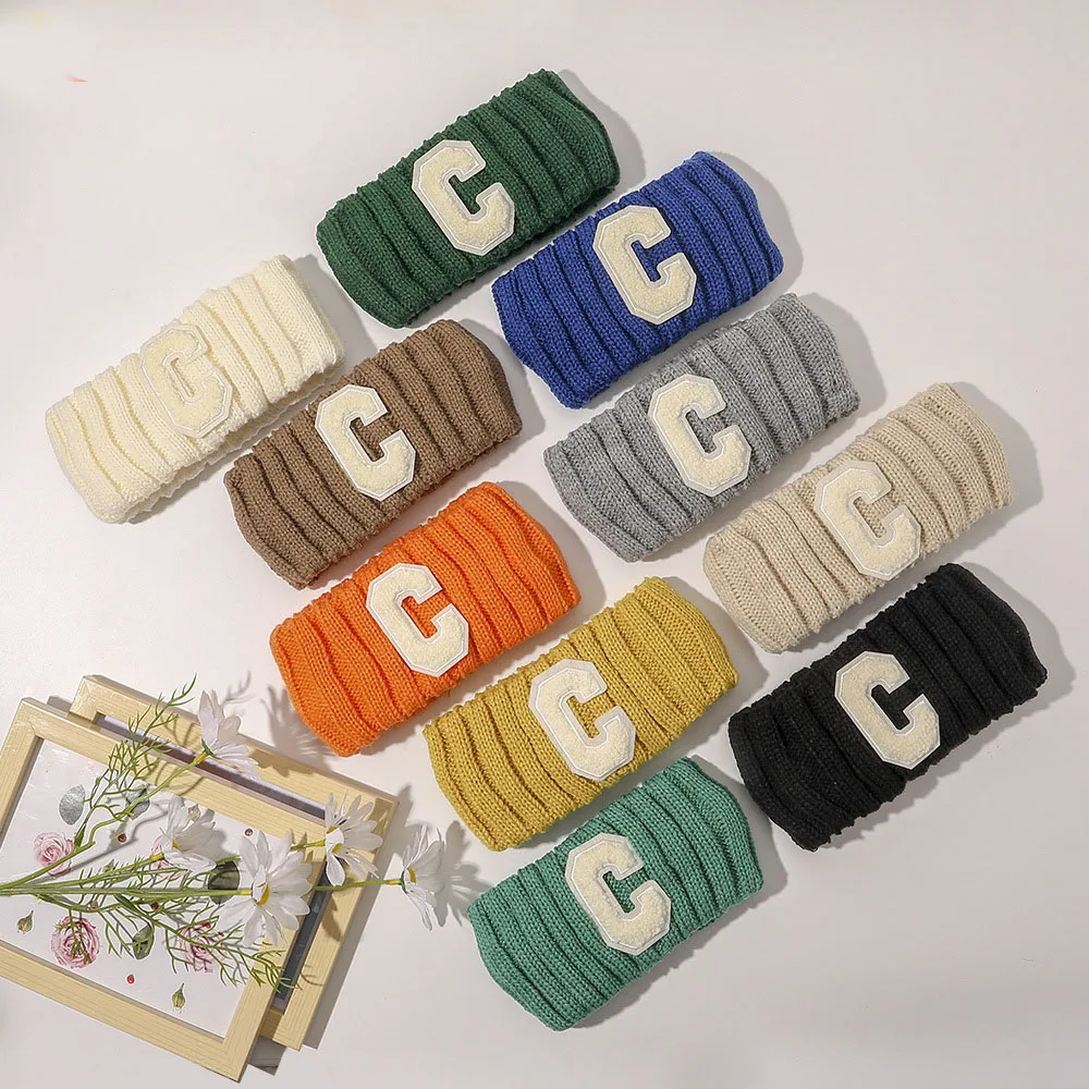 

Warm Headband Letter Woolen Knitting Headbands Wool Knitted Elastic Headband Head Wrap Girls Bohemian Hairband Accesso