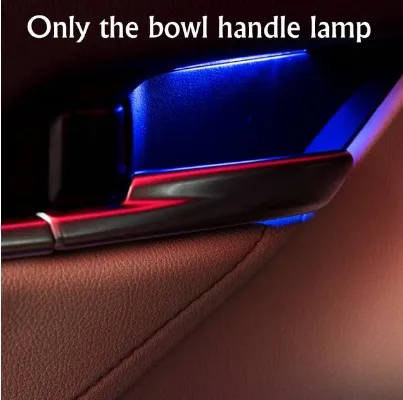 Only bowl handle Автомобильная светодиодная специальная атмосферная лампа для Toyota Camry, декоративная лампа для двери, светодиодная лампа синего цвета, автомобильные аксессуары - Цвет: Only bowl handle