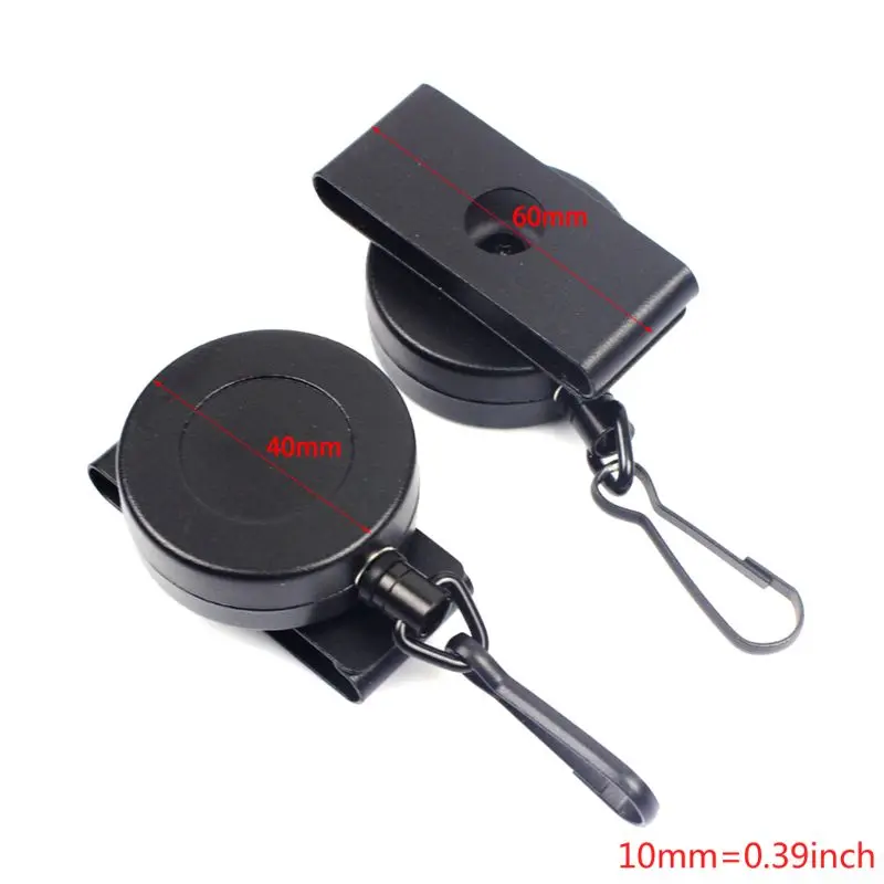 

6cm/2.36" Telescopic Steel Wire Rope Key Anti Lost Tool With Carabiner Secure Belt Buckle T8NC
