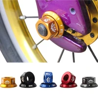 1 pcs flower drum nut m10 flange front wheel rear wheel screw cap 7075 aluminum alloy child balance bike sliding bicycle repair