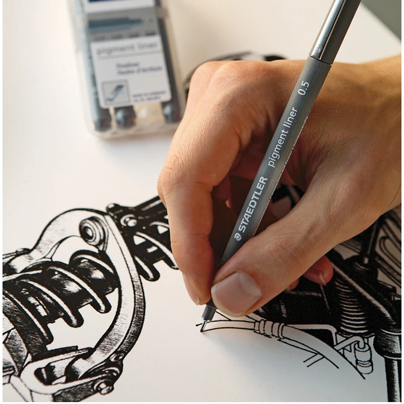 STAEDTLER 308 Fineliner Micron черные чернила для ручки водонепроницаемый маркер рисования